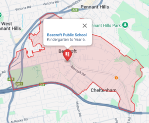 Beecroft Public School Catchment Zone