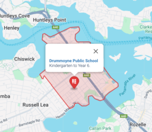 Drummoyne Public School Catchment Zone