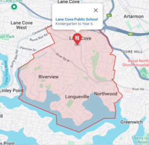 Lanecove Public School Catchment Area