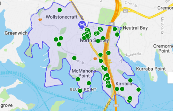 North Sydney Demonstration School Catchment Area