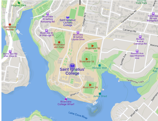 St Ignatius College Map