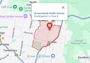 St Ives Public School Catchment Area