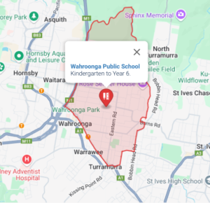 Wahroonga Public School Catchment Zone